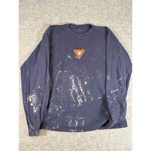 VINTAGE Pearl Jam Yield Era Band Shirt Mens Large Blue Long Sleeve Single Stitch
